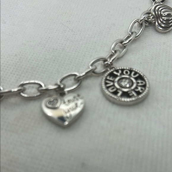 SOLD NWT Brighton Silver Heart Charm Bracelet - Picture 6 of 9